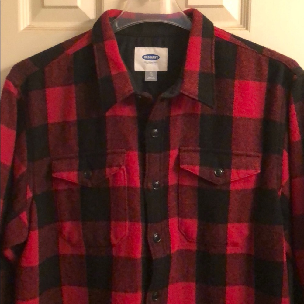 Old Navy Men’s plaid shirt jacket.
